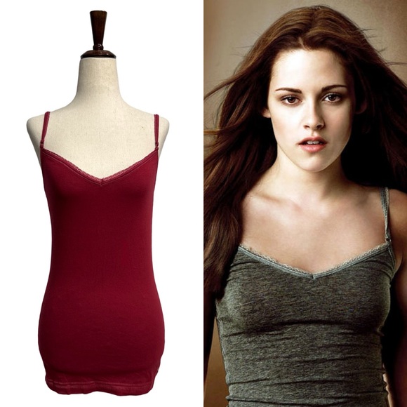 Hollister • Shelf Bra Cami Tank Red L ASO Bella Swan